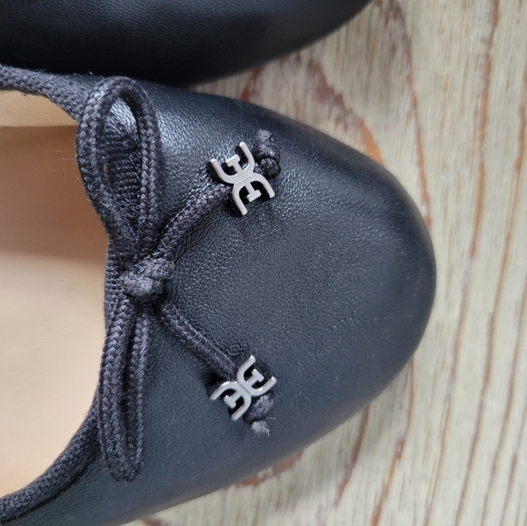 Sam Edelman Black Leather Ballet Flats Felicia Luxe Sz 8.5 - Picture 9 of 13